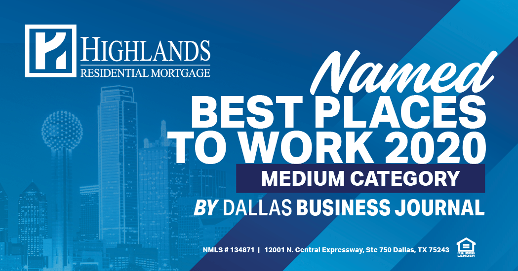 Dallas Business Journal Best Places to Work | Highlands Residential